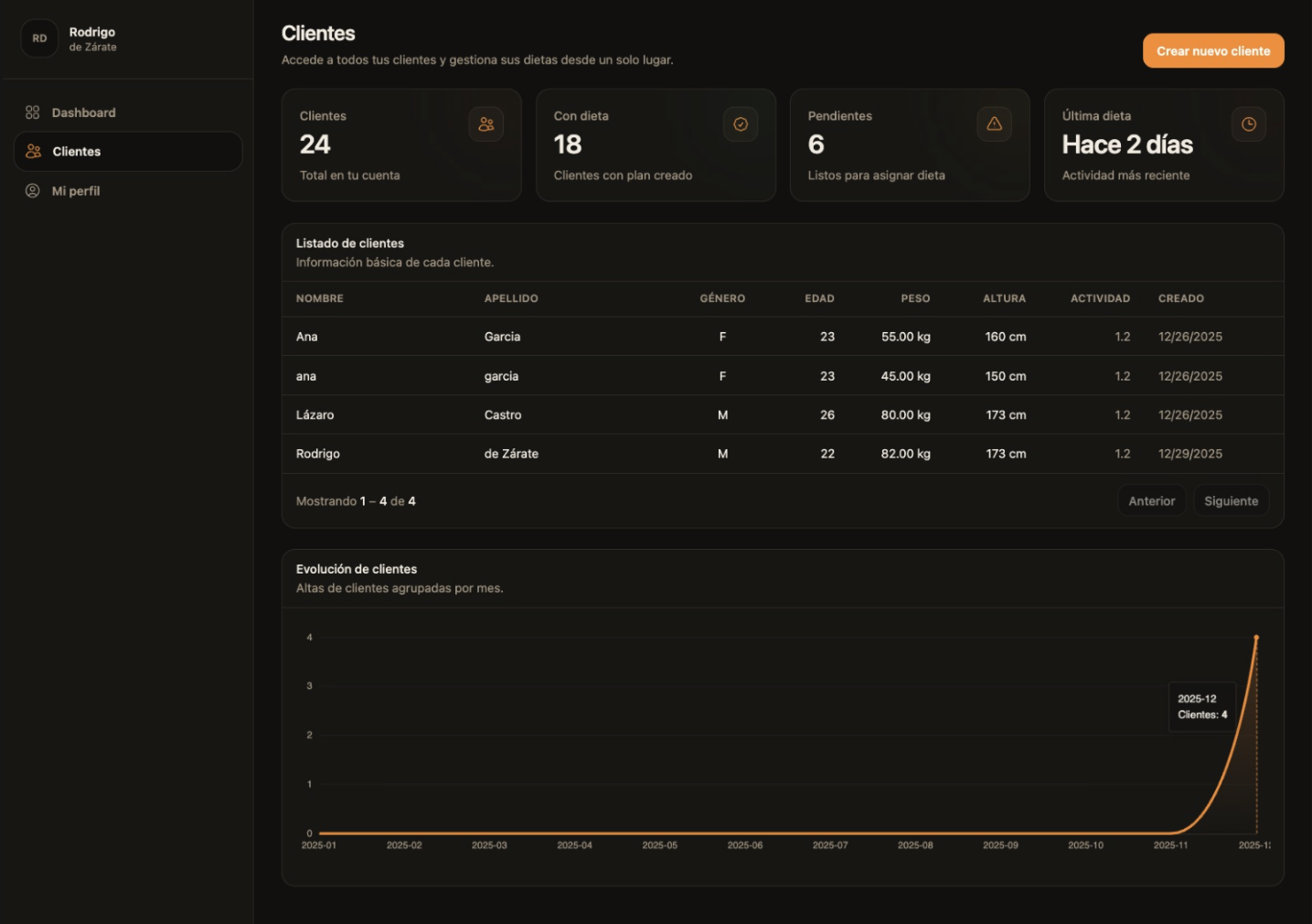 Captura de pantalla de TrainerOS